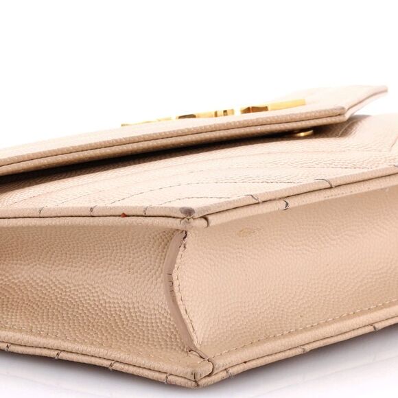 Saint Laurent Classic Monogram Wallet on Chain Matelasse Chevron Leather Small - Picture 6 of 8